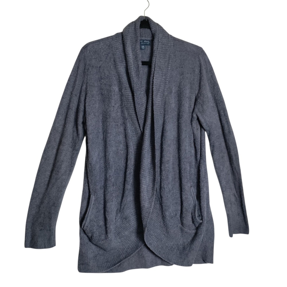 Barefoot Dreams CozyChic Lite Circle Cardigan 452 Carbon Grey L/XL